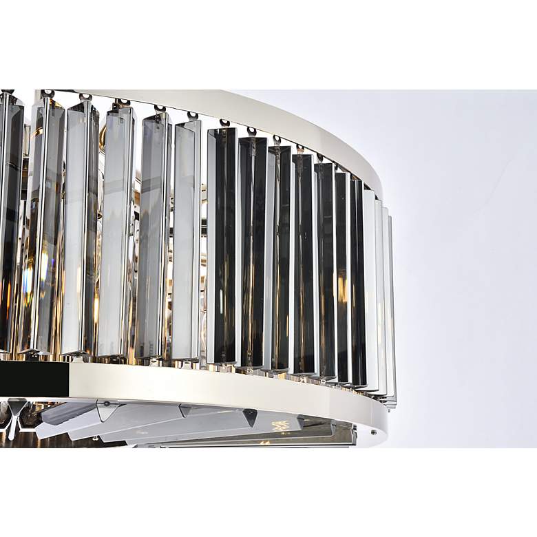 Image 7 Chelsea 10 Light Polished Nickel Chandelier Silver Shade (Grey) more views