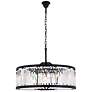 2_Chelsea 10 Lt Matte Black Chandelier Clear