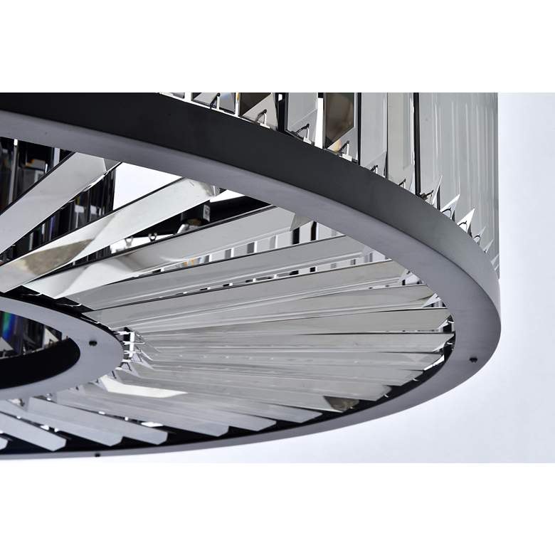Image 4 Chelsea 10 Lt Matte Black Chandelier Silver Shade (Grey) more views