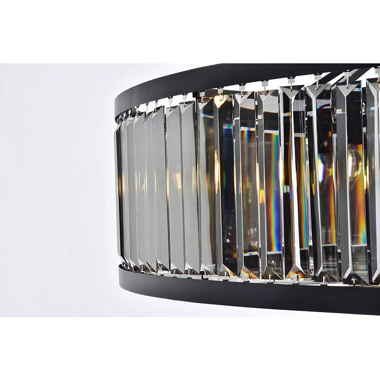 Image 6 Chelsea 10 Lt Matte Black Chandelier Silver Shade (Grey) more views