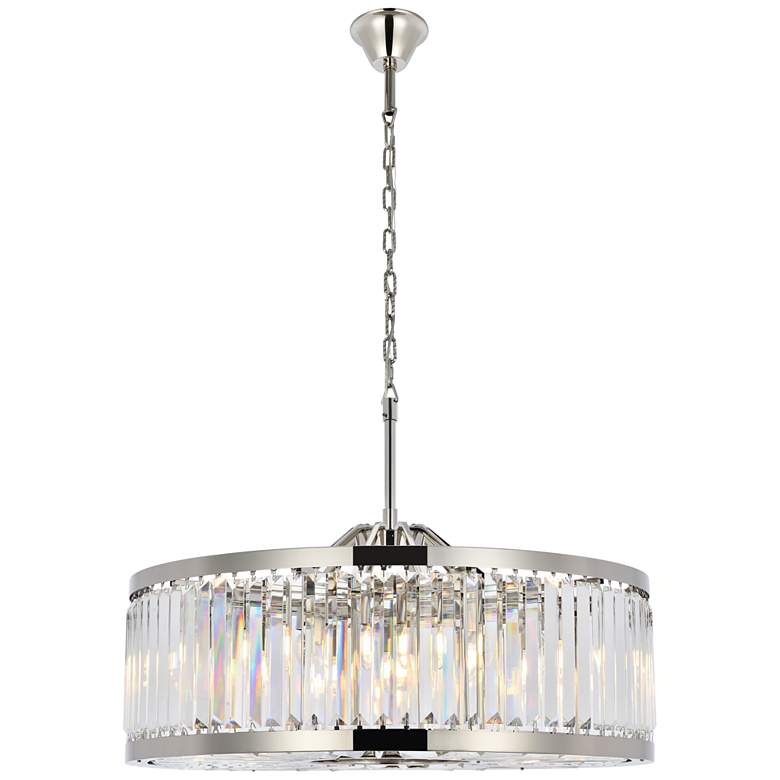 Image 1 Chelsea 10 Lt Polished Nickel Chandelier Clear