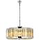 Chelsea 10 Lt Polished Nickel Chandelier Golden Teak