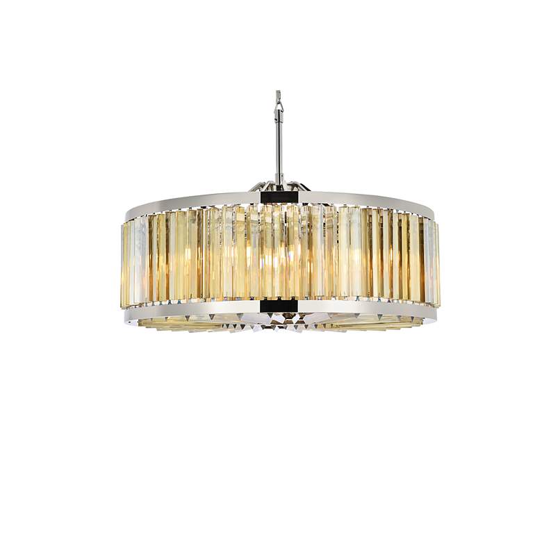 Image 3 Chelsea 10 Lt Polished Nickel Chandelier Golden Teak more views