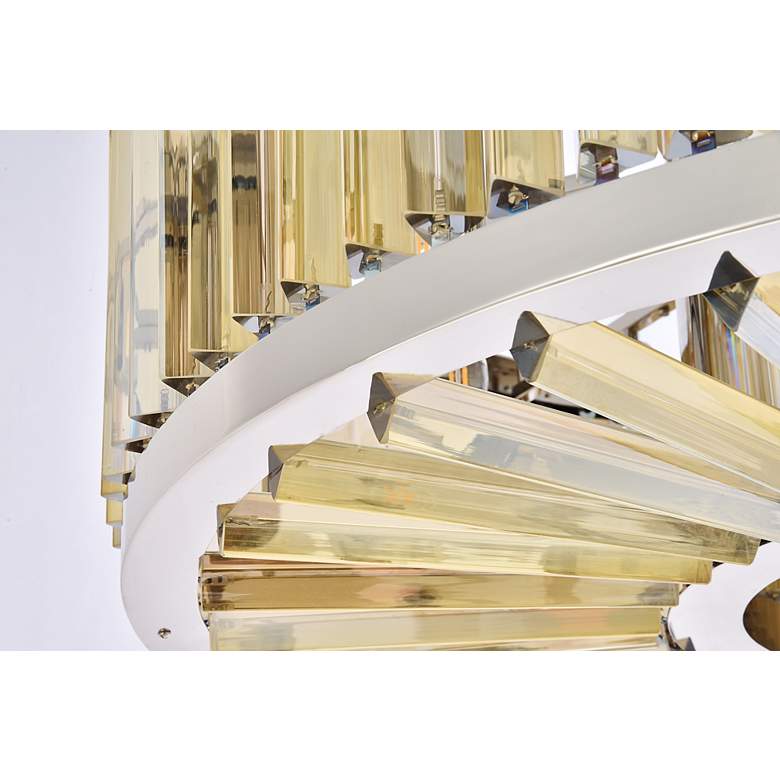 Image 6 Chelsea 10 Lt Polished Nickel Chandelier Golden Teak more views