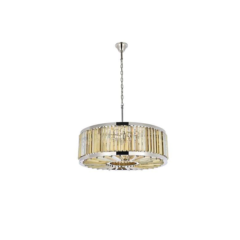 Image 7 Chelsea 10 Lt Polished Nickel Chandelier Golden Teak more views
