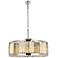Chelsea 10Light Polished Nickel Chandelier Golden Teak
