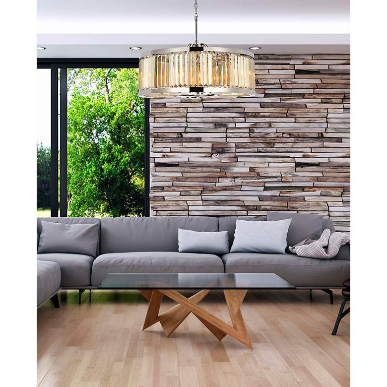 Image 3 Chelsea 10Light Polished Nickel Chandelier Golden Teak more views