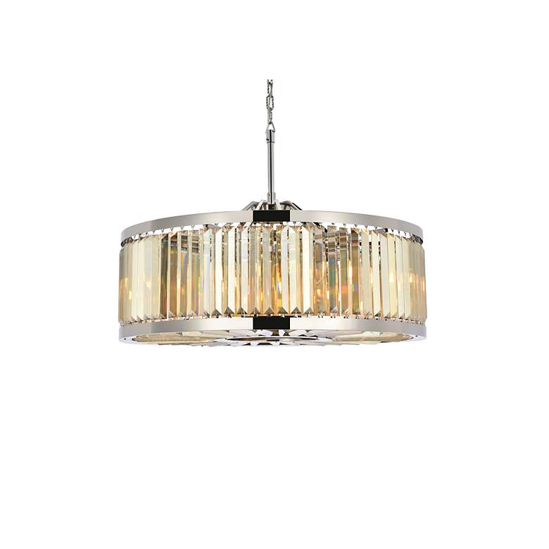 Image 4 Chelsea 10Light Polished Nickel Chandelier Golden Teak more views