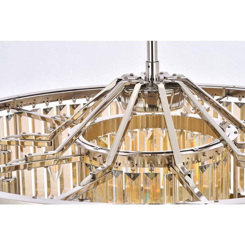 Image 6 Chelsea 10Light Polished Nickel Chandelier Golden Teak more views