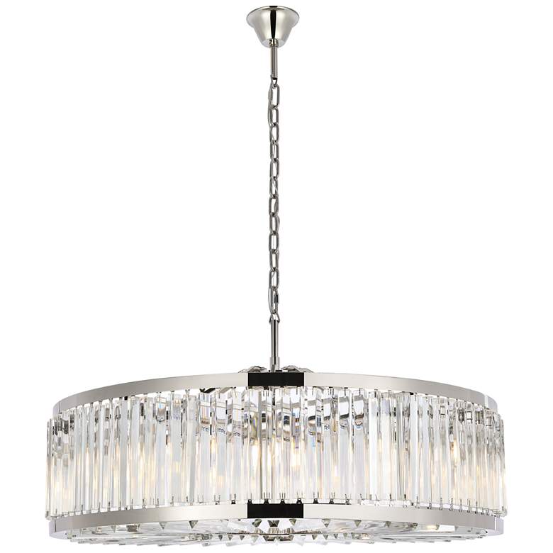 Image 1 Chelsea 10Lt Polished Nickel Chandelier Clear