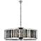 Chelsea 10Lt Polished Nickel Chandelier Silver Shade (Grey)