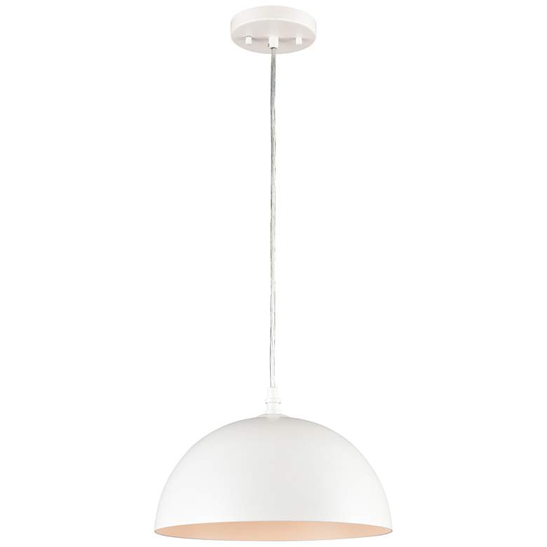 Image 1 Chelsea 12" Wide 1-Light Pendant - White