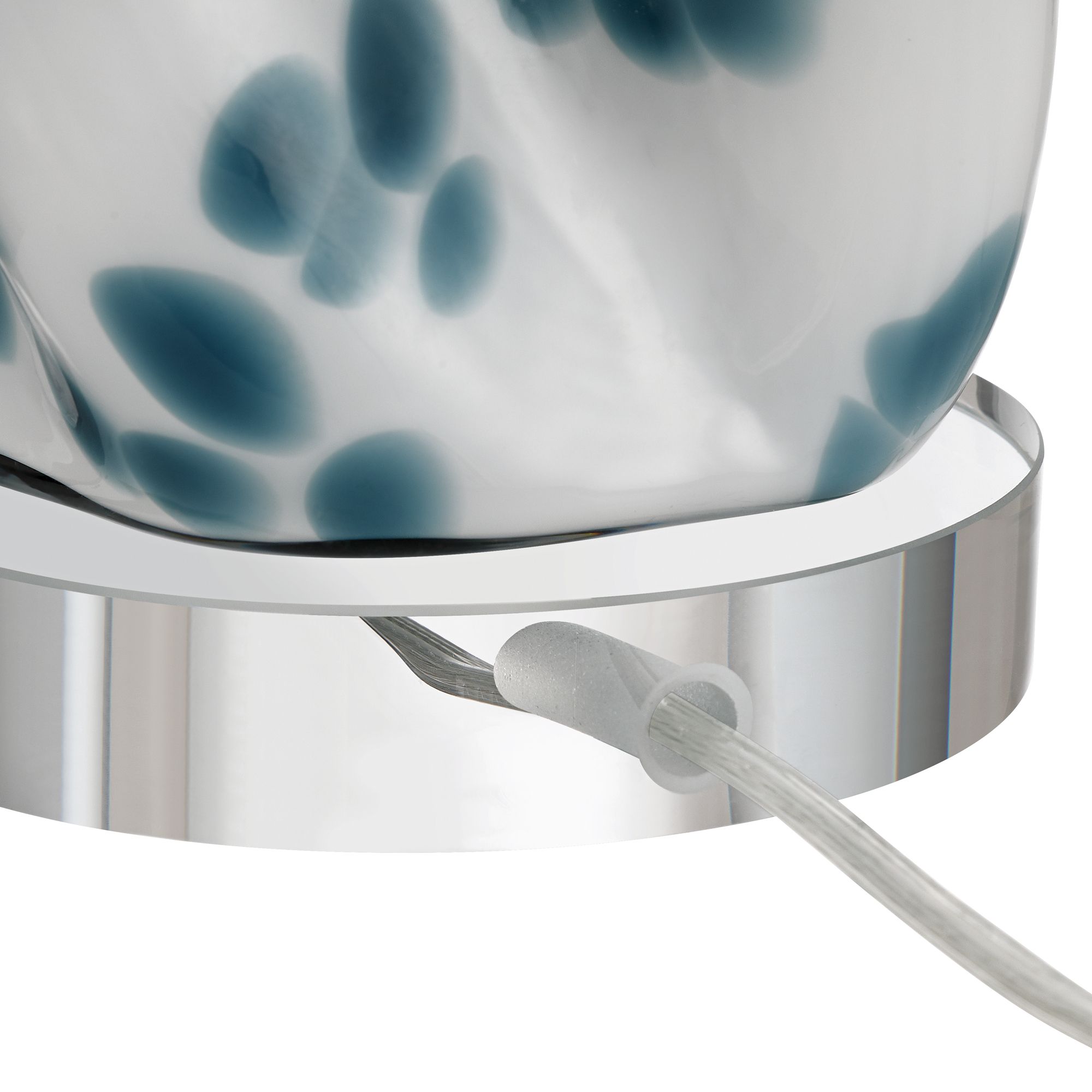 Image 6 Chelsea 13" High Blue and White Spotted Accent Lamp more views