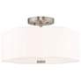 2_Chelsea 15" Wide Brushed Nickel Clover Ceiling Light