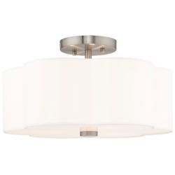 Chelsea 15" Wide Brushed Nickel Clover Ceiling Light