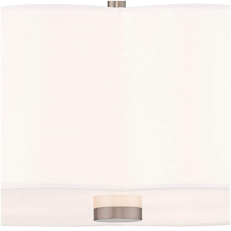 Image 3 Chelsea 15" Wide Brushed Nickel Clover Ceiling Light more views