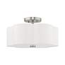 4_Chelsea 15" Wide Brushed Nickel Clover Ceiling Light more views