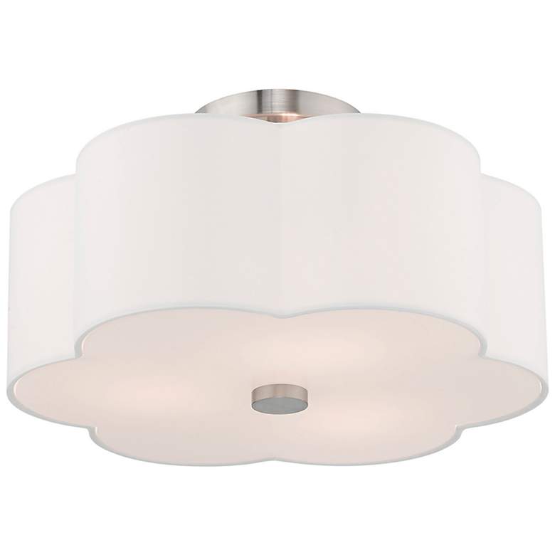 Image 6 Chelsea 15" Wide Brushed Nickel Clover Ceiling Light more views