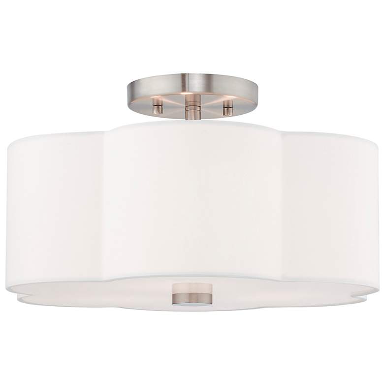 Image 7 Chelsea 15" Wide Brushed Nickel Clover Ceiling Light more views