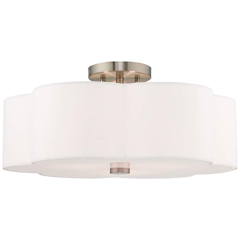 Image 3 Chelsea 18" Wide Brushed Nickel Ceiling Light