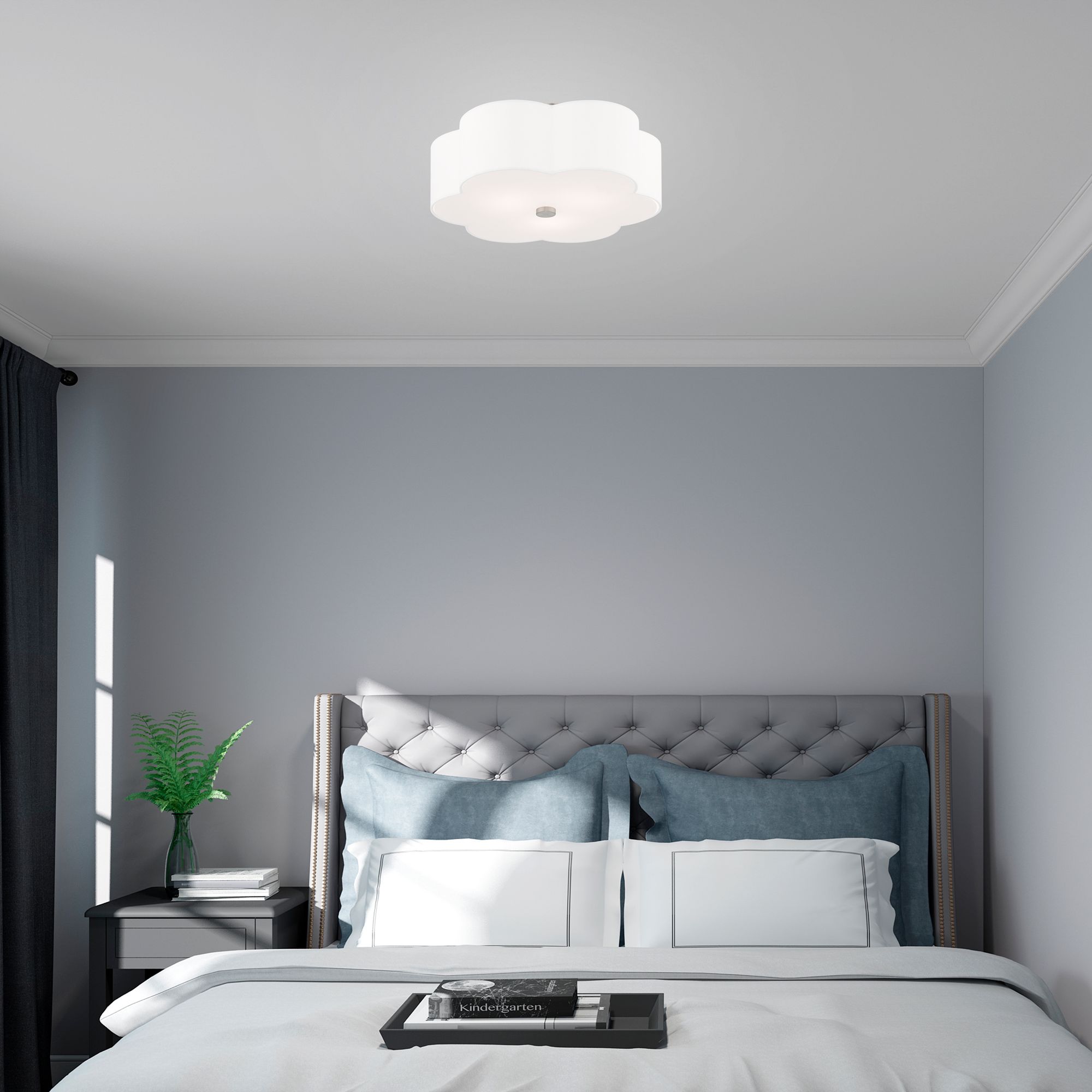 Chelsea 18" Wide Brushed Nickel Ceiling Light in scene