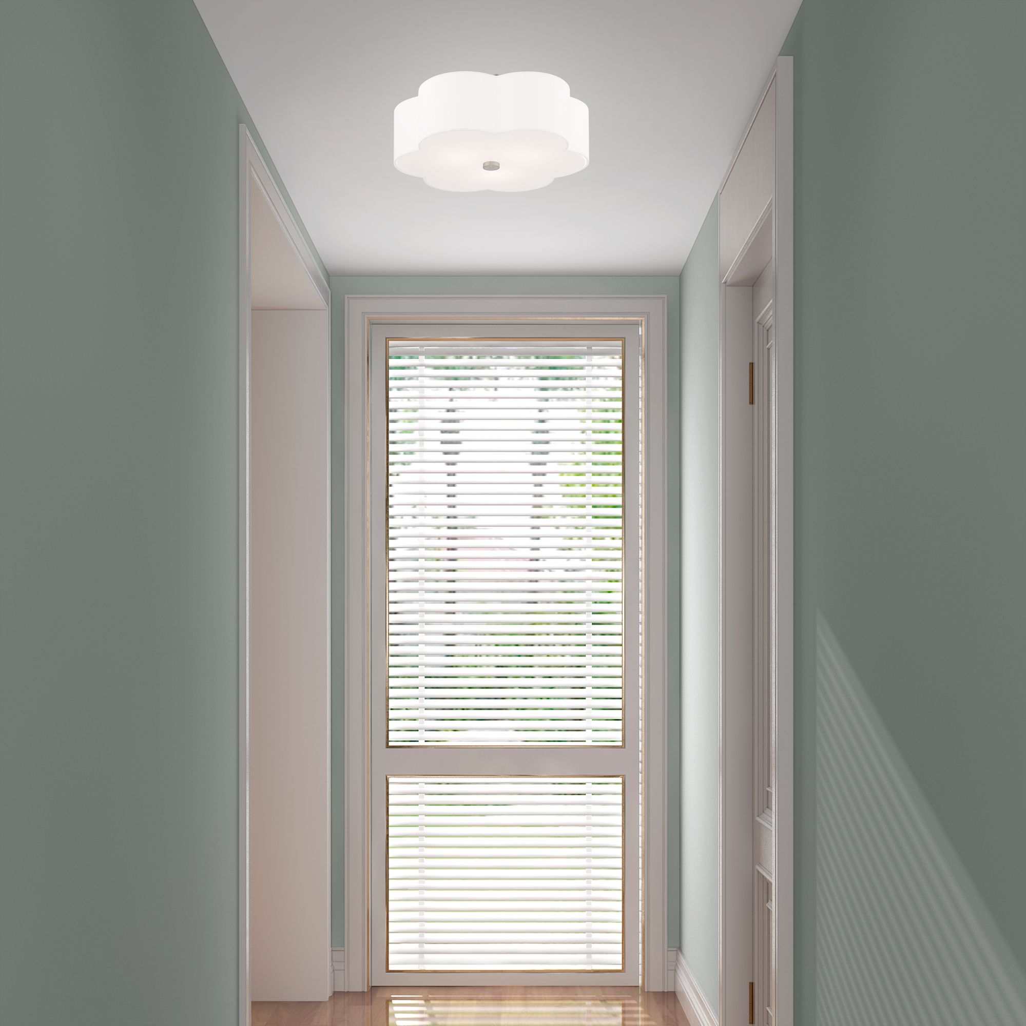 Chelsea 18" Wide Brushed Nickel Ceiling Light in scene