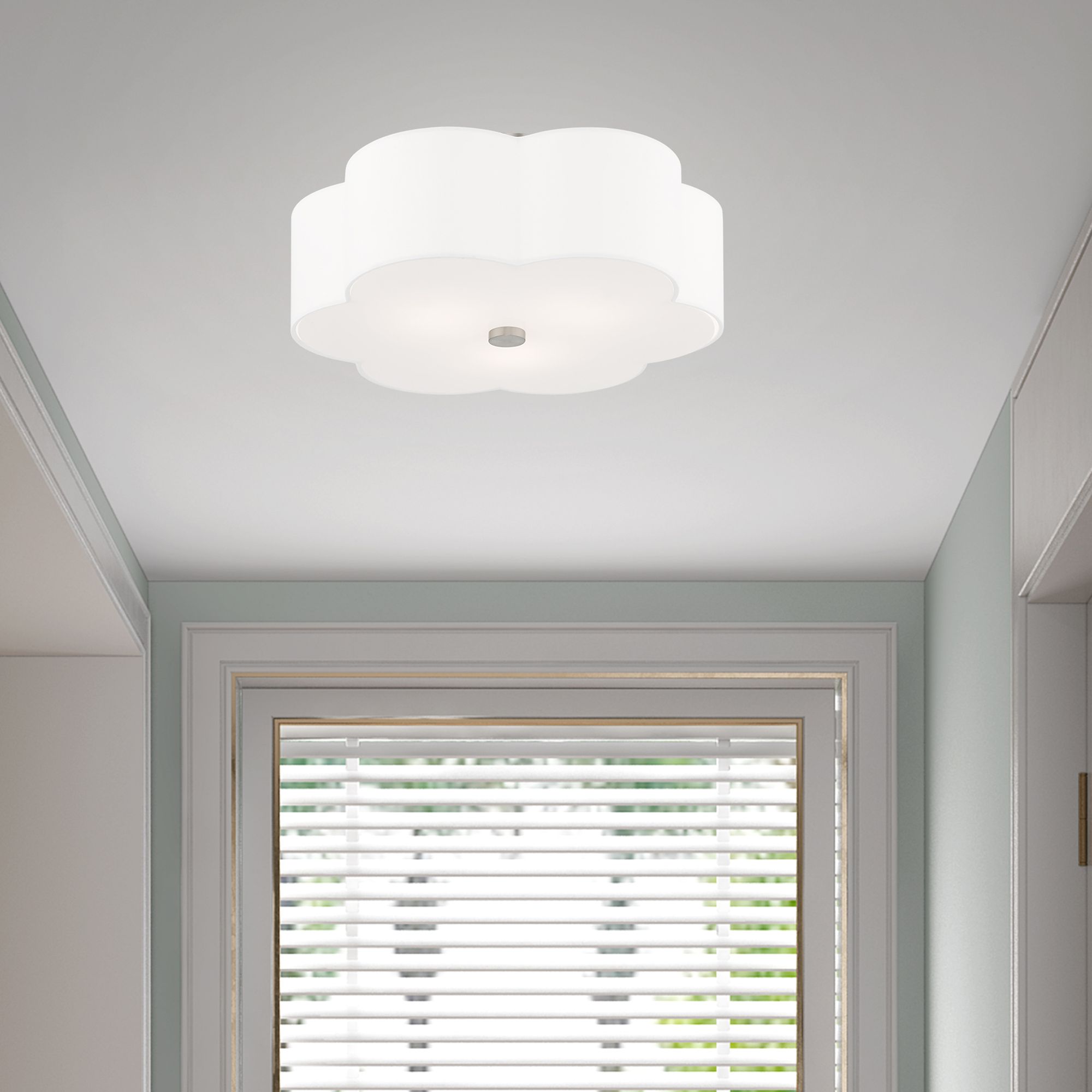 Chelsea 18" Wide Brushed Nickel Ceiling Light in scene