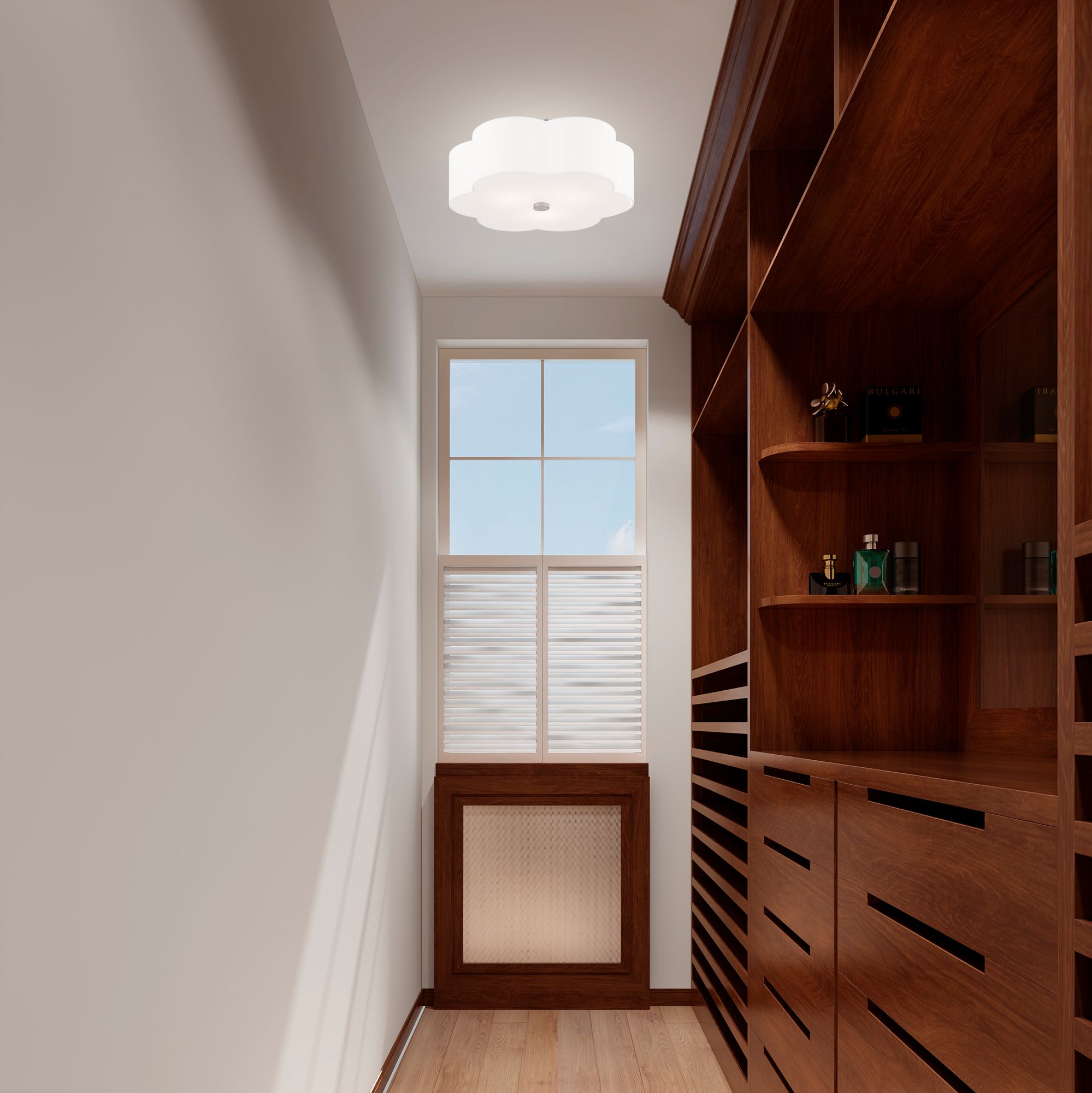 Chelsea 18" Wide Brushed Nickel Ceiling Light in scene