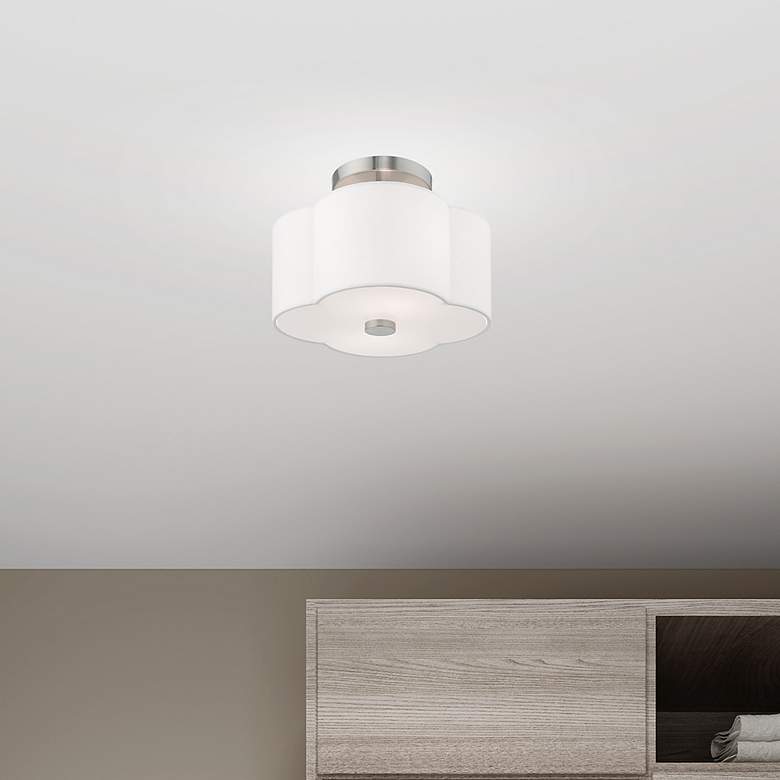 Image 1 Chelsea 2 Light Brushed Nickel Ceiling Mount
