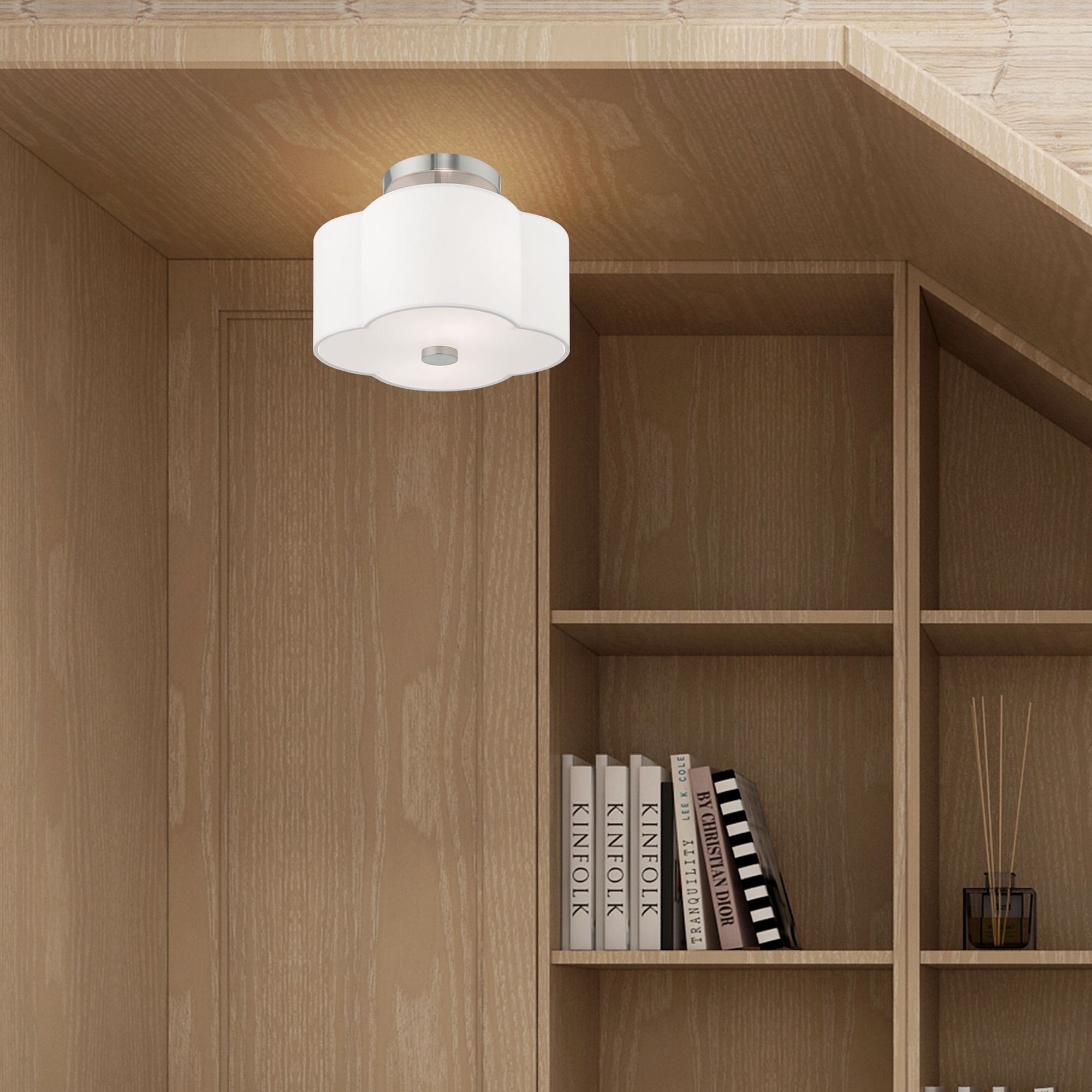 Chelsea 2 Light Brushed Nickel Ceiling Mount