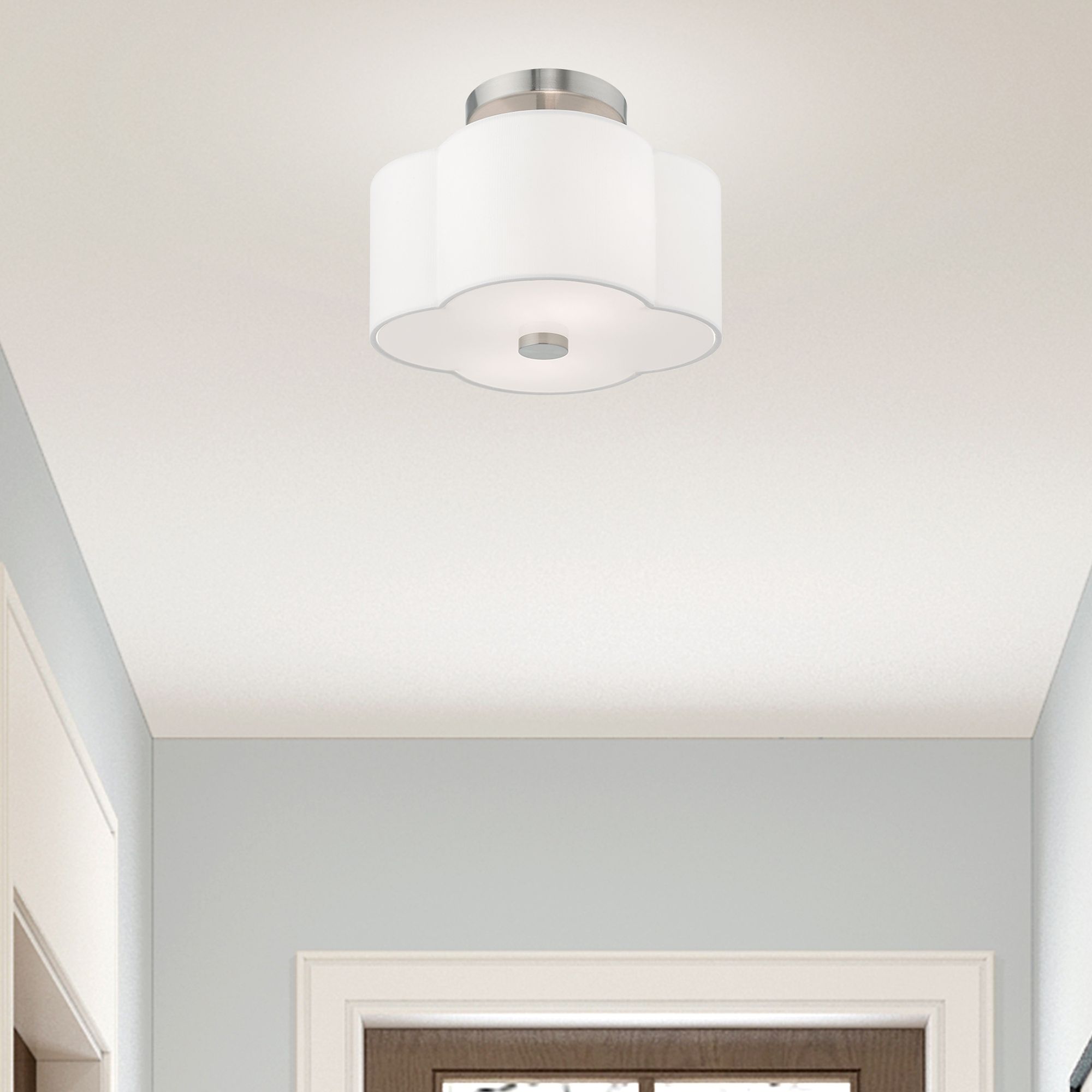 Chelsea 2 Light Brushed Nickel Ceiling Mount
