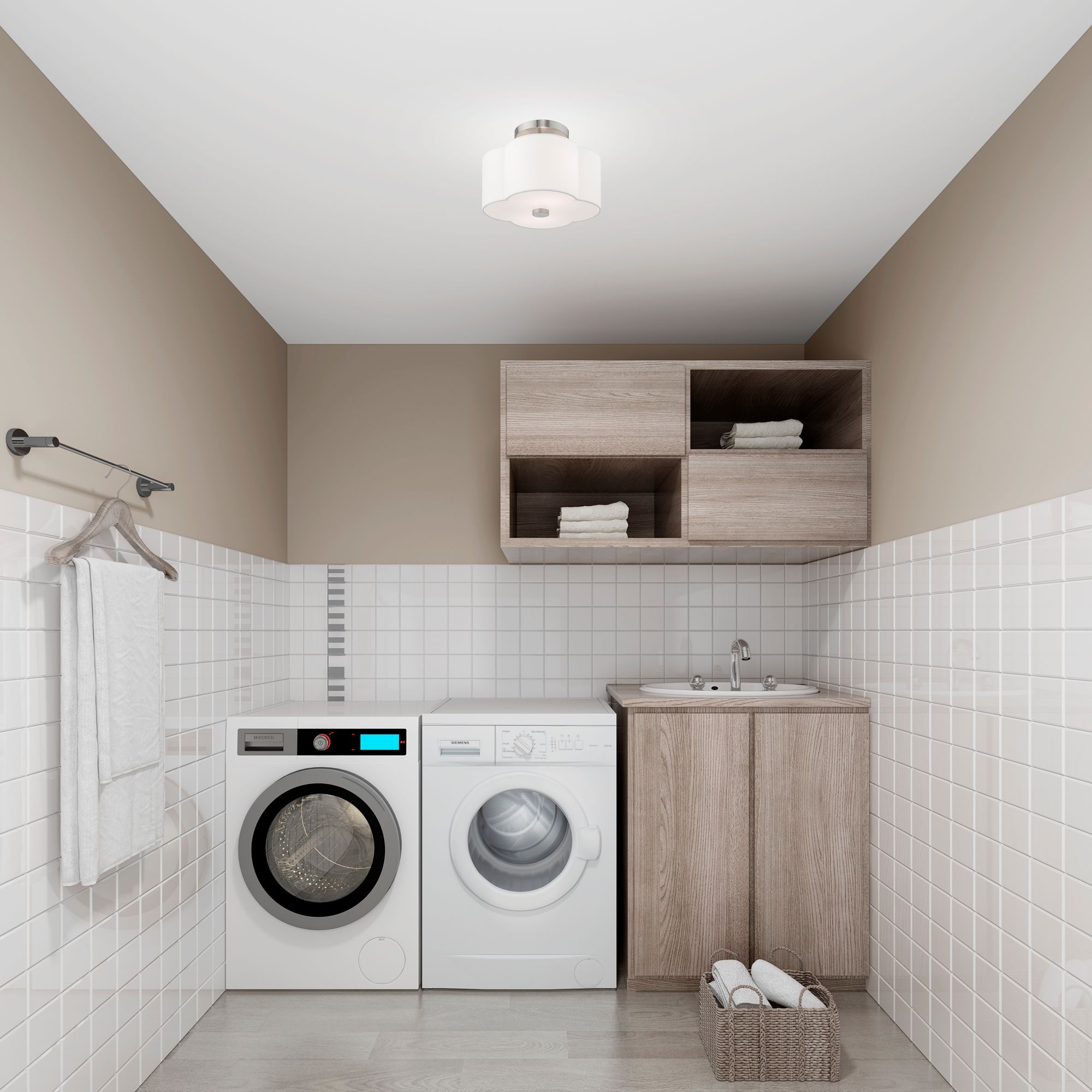 Chelsea 2 Light Brushed Nickel Ceiling Mount