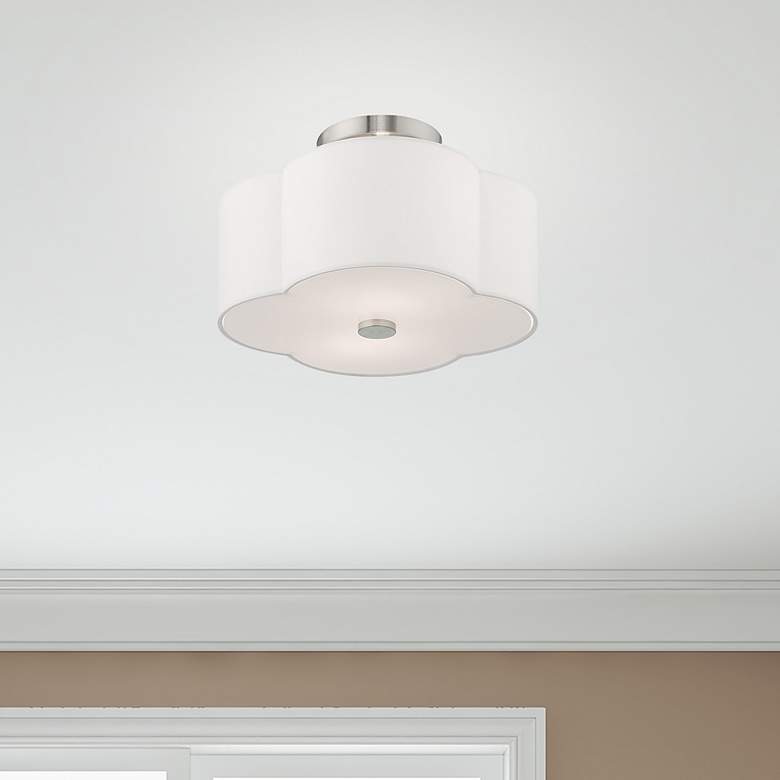 Image 1 Chelsea 2 Light Brushed Nickel Ceiling Mount