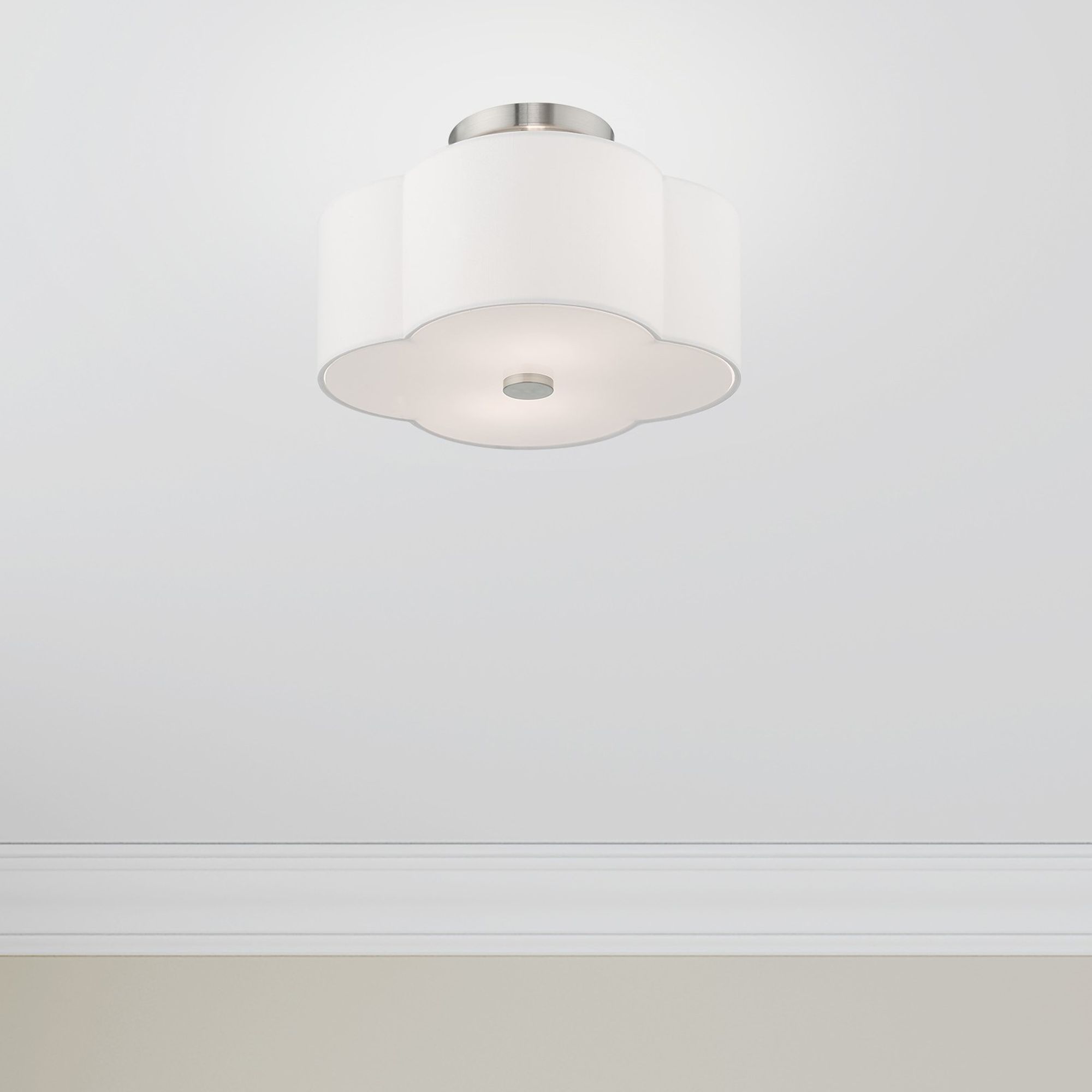 Chelsea 2 Light Brushed Nickel Ceiling Mount