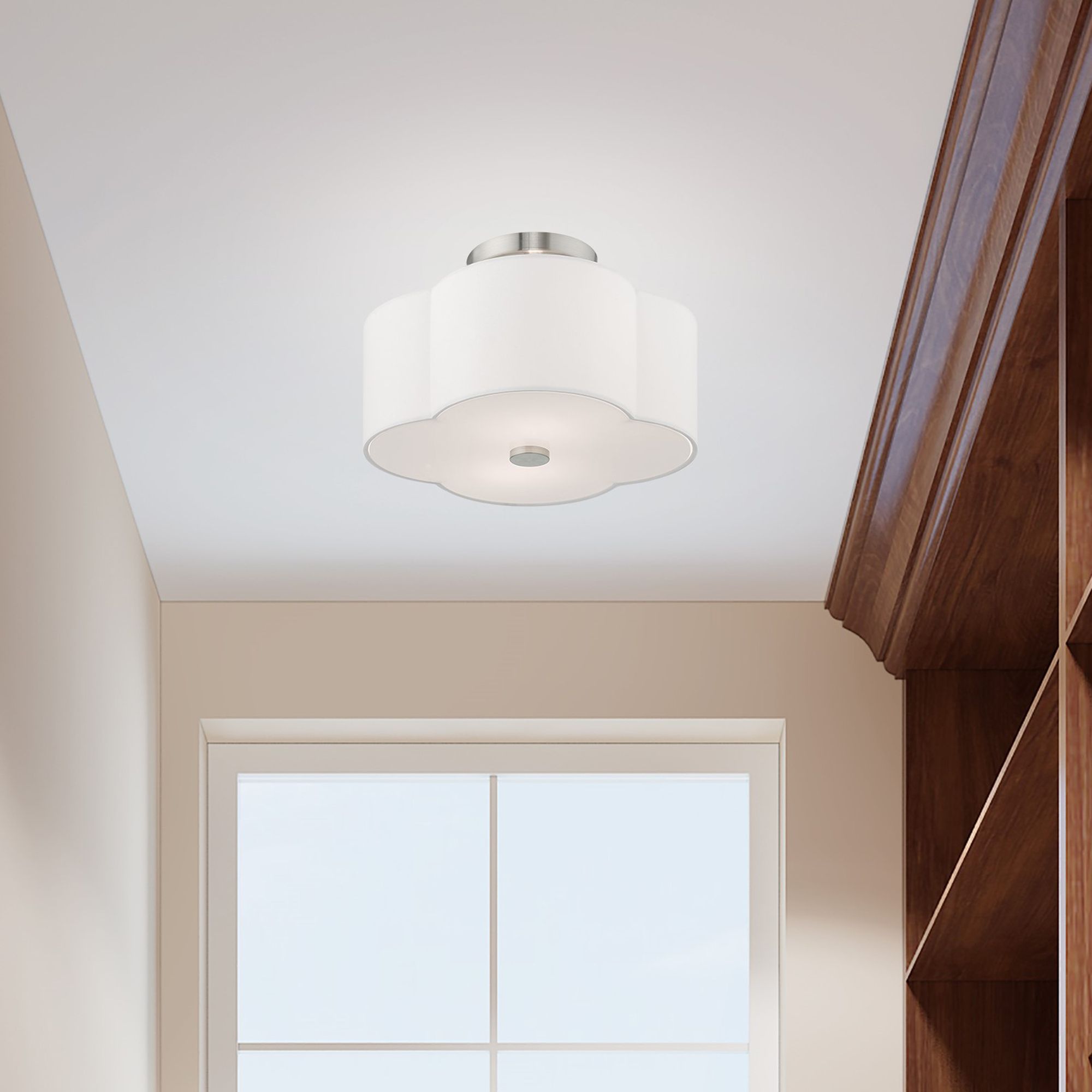 Chelsea 2 Light Brushed Nickel Ceiling Mount