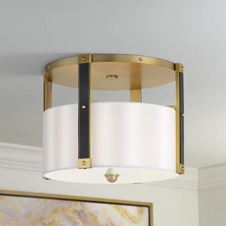 Image 1 Chelsea 20" Wide Soft Brass Drum Ceiling Light