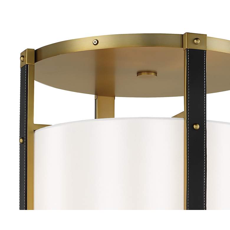 Image 3 Chelsea 20" Wide Soft Brass Drum Ceiling Light more views