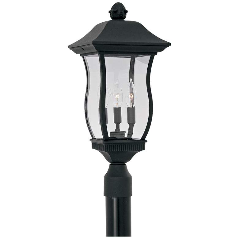 Image 1 Chelsea 21 1/4 inch High 3-Light Black Outdoor Post Light