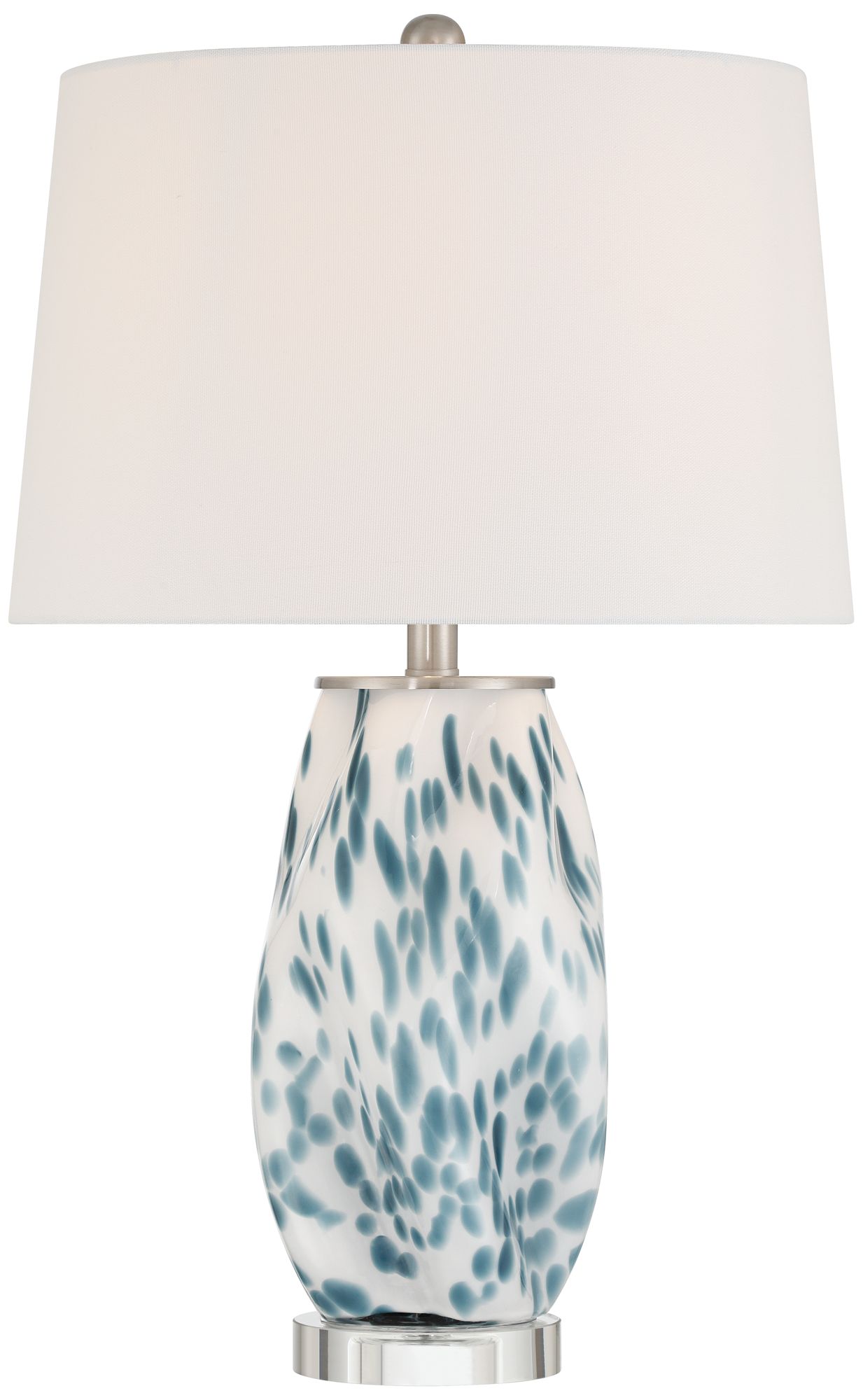 Image 3 Chelsea 25" High White and Blue Nightlight Table Lamp