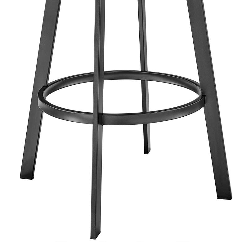 Image 4 Chelsea 25" Black Faux Leather Metal Swivel Counter Stool more views