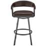 Chelsea 25" Chocolate Faux Leather Swivel Counter Stool