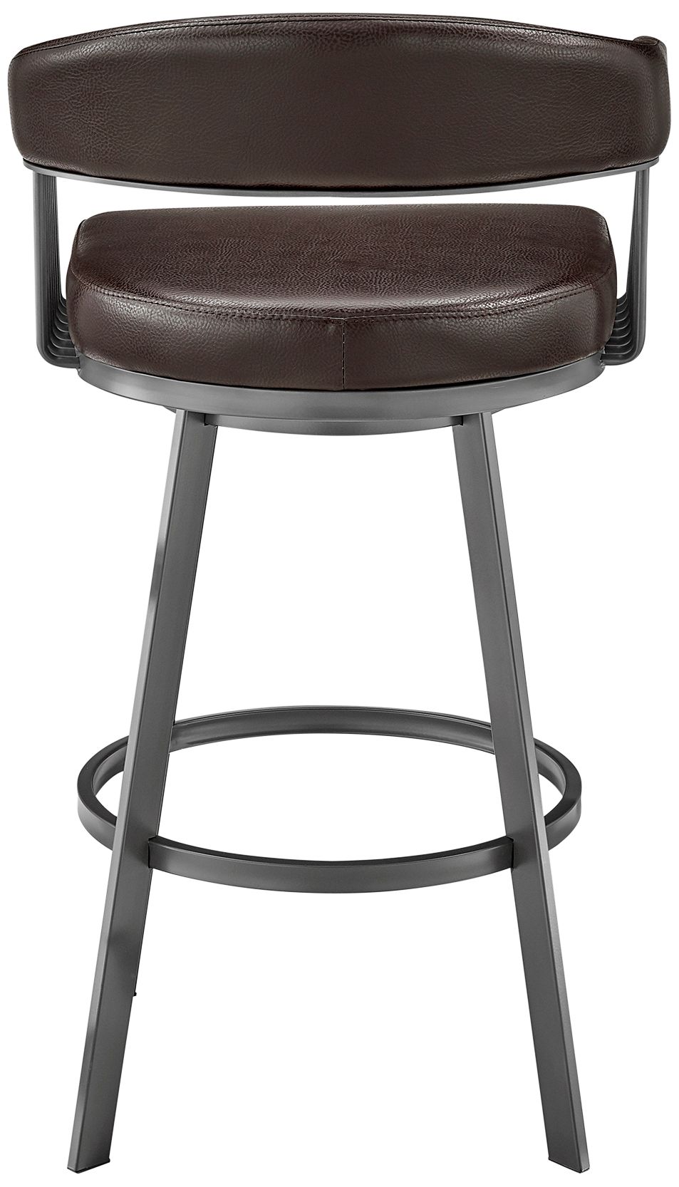 Chelsea 25" Chocolate Faux Leather Swivel Counter Stool