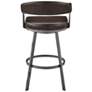 Chelsea 25" Chocolate Faux Leather Swivel Counter Stool