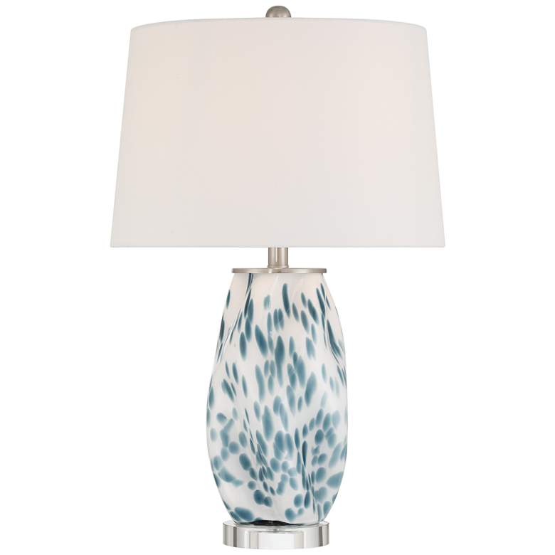 Image 2 Chelsea 25" High White and Blue Nightlight Table Lamp