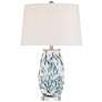 2_Chelsea 25" High White and Blue Nightlight Table Lamp