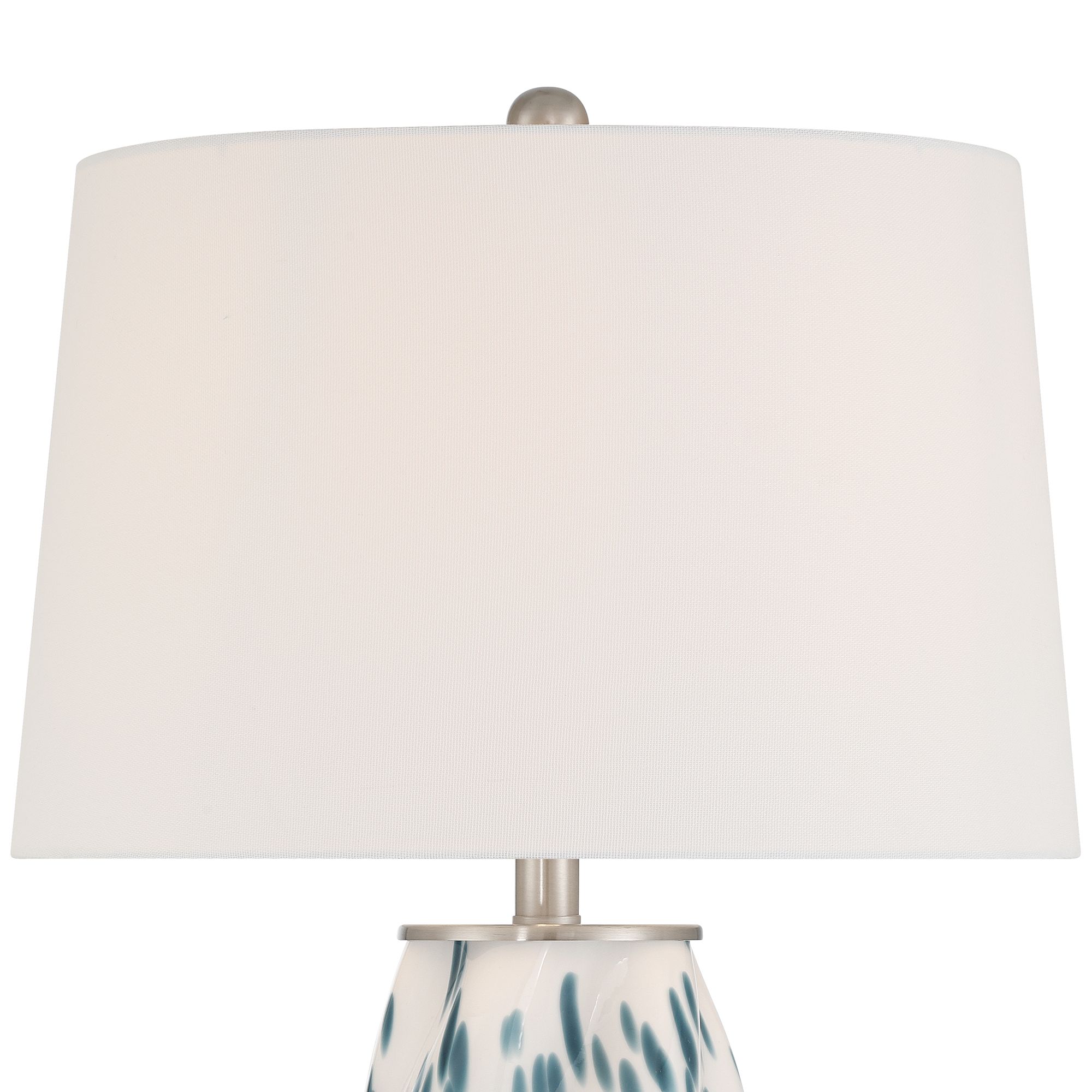 Image 3 Chelsea 25" High White and Blue Nightlight Table Lamp more views