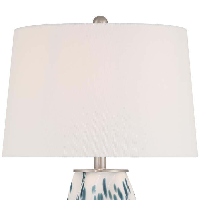 Image 3 Chelsea 25" High White and Blue Nightlight Table Lamp more views