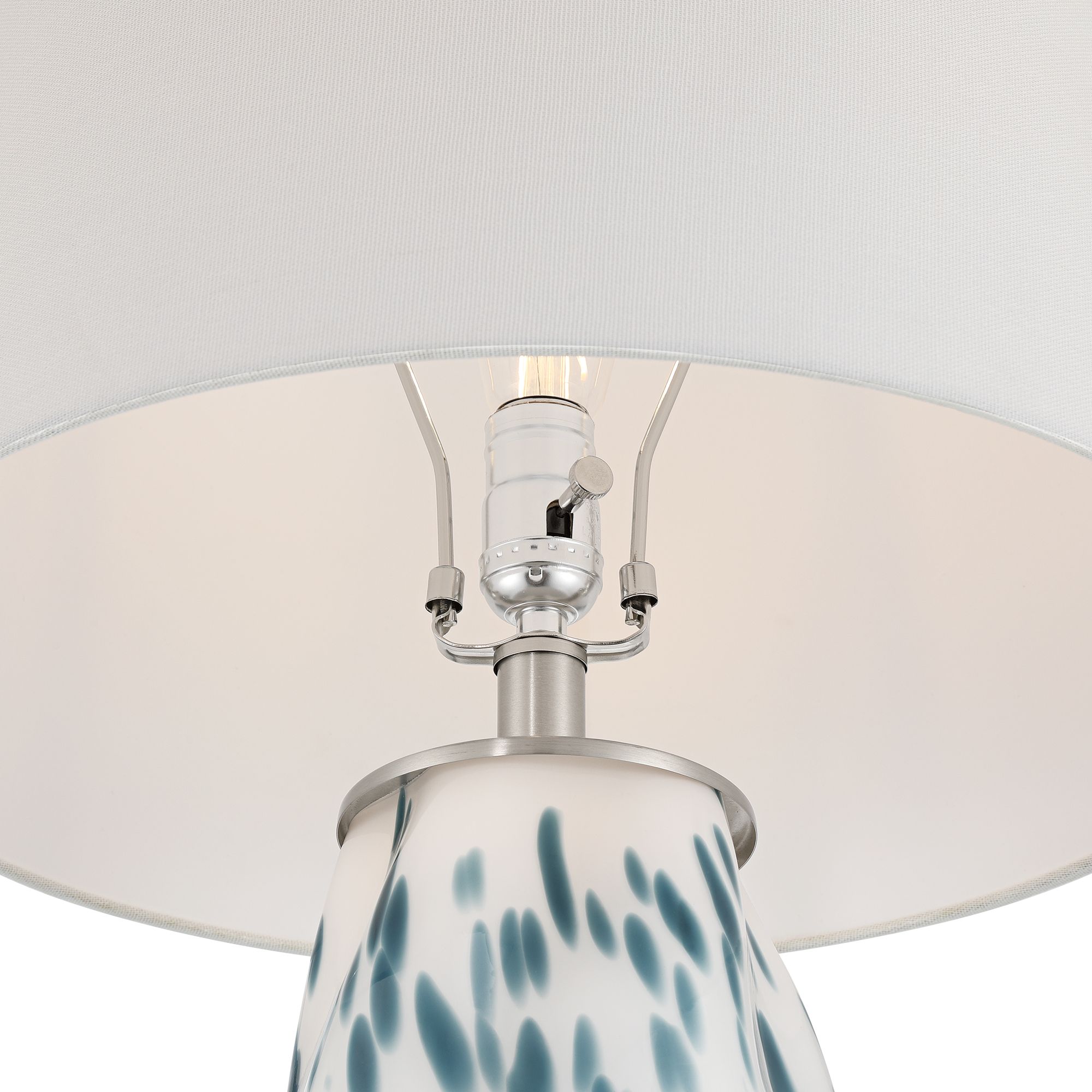 Image 4 Chelsea 25" High White and Blue Nightlight Table Lamp more views