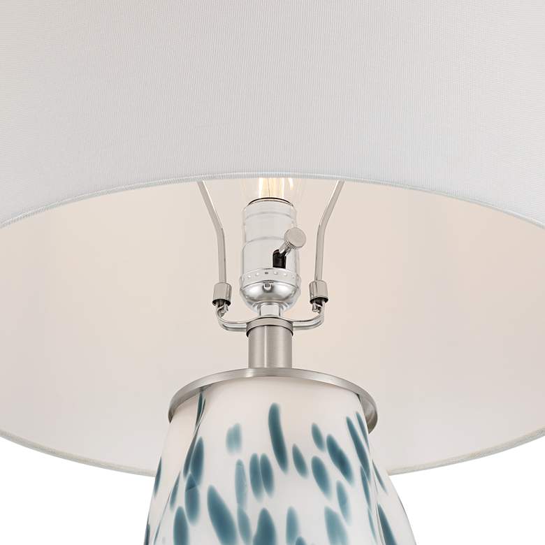 Image 4 Chelsea 25" High White and Blue Nightlight Table Lamp more views