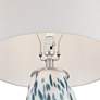 4_Chelsea 25" High White and Blue Nightlight Table Lamp more views
